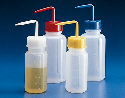 Pissette intégrale c/large PE 250ml, bouchon rouge (UNITE)